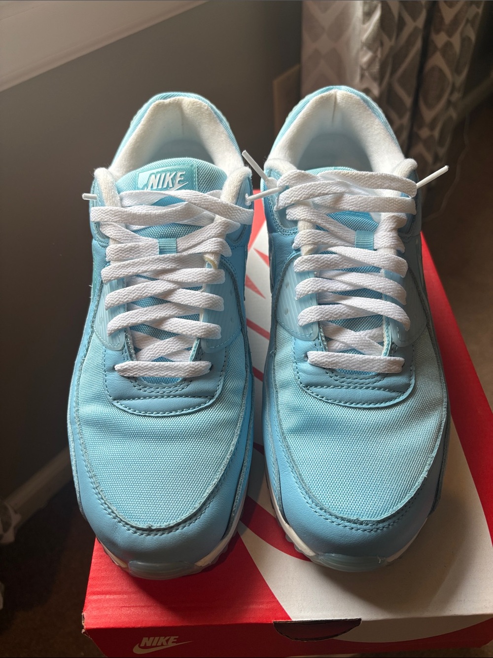 Nike Air Max 90 - Blue Chill/White (Size 12/13.5)